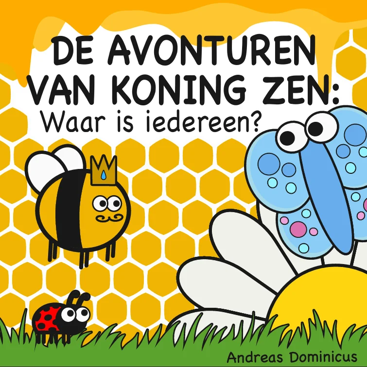 Boekomslag van Waar is iedereen, toekomstig kinderboek over bijen, vlinders en samenwerken